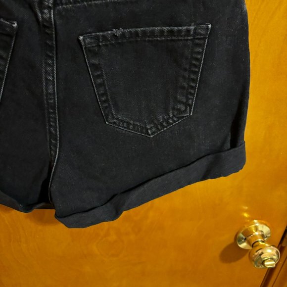 Wild Fable Black Denim Highest Rise Mom‎ Shorts - Picture 10 of 11